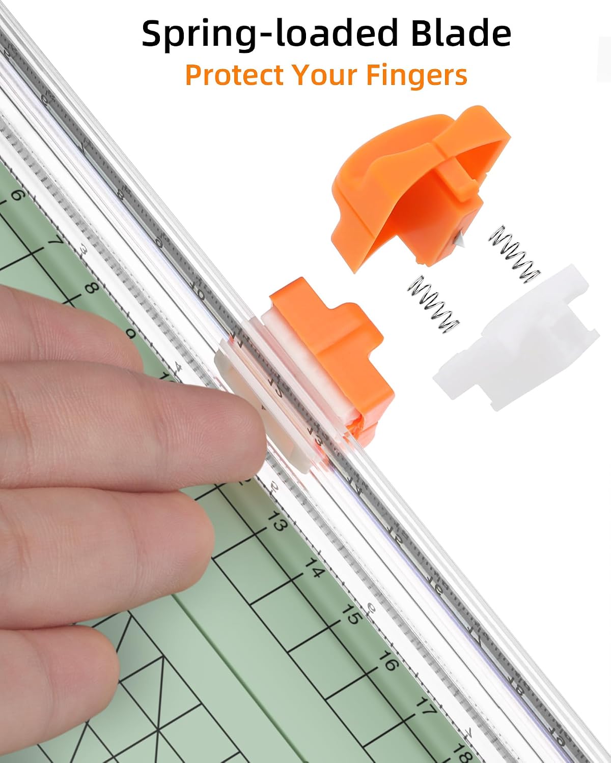 Firbon A5 Paper Cutter, Small Straight Paper Trimmer with Side Ruler