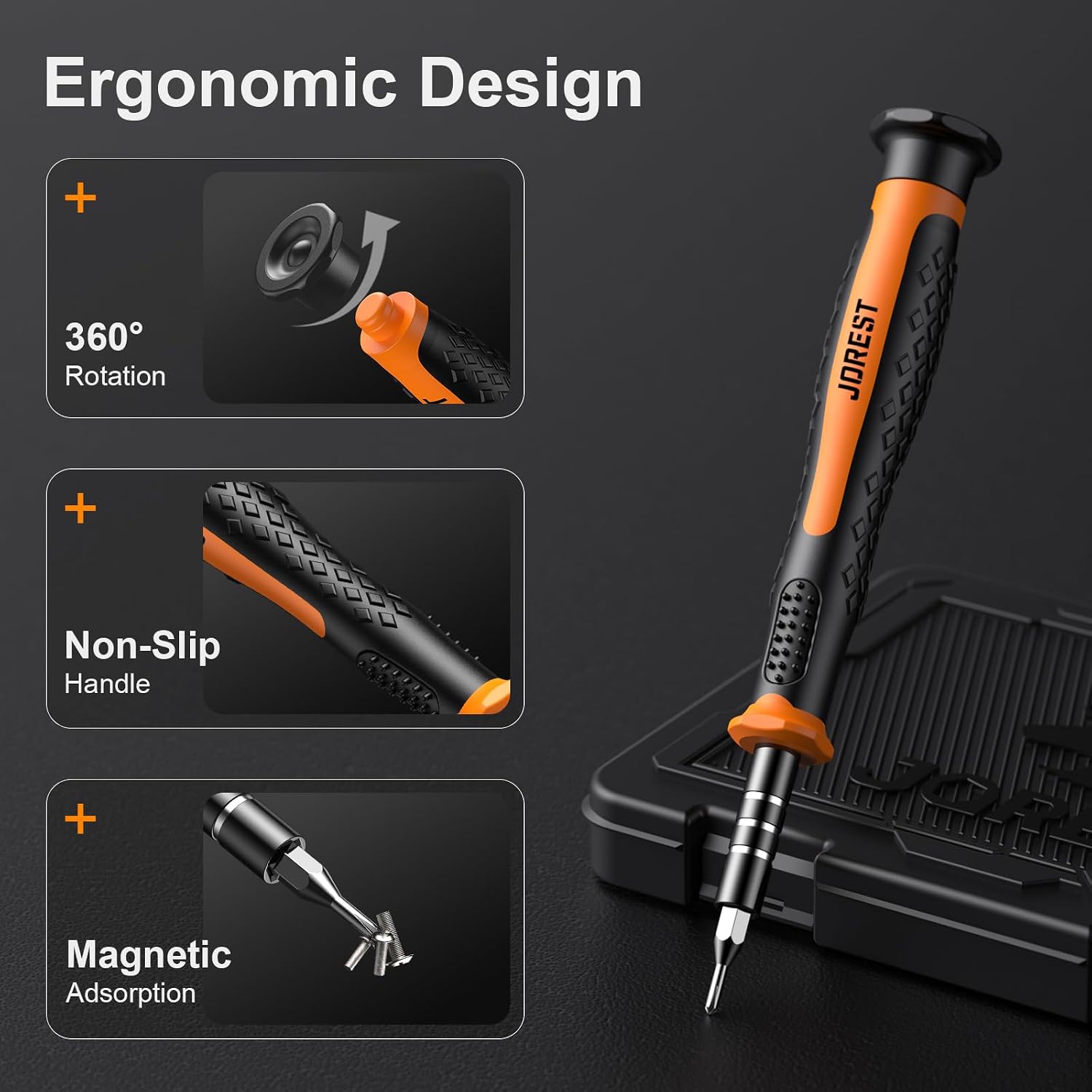 JOREST Small Precision Screwdriver Set with Torx Triwing Phillips, Mini Repair Tool Kit for Macbook, Computer, Laptop, PC, iPhone, PS5, Xbox, Switch, Glasses, Watch, Ring Doorbell, Electronics