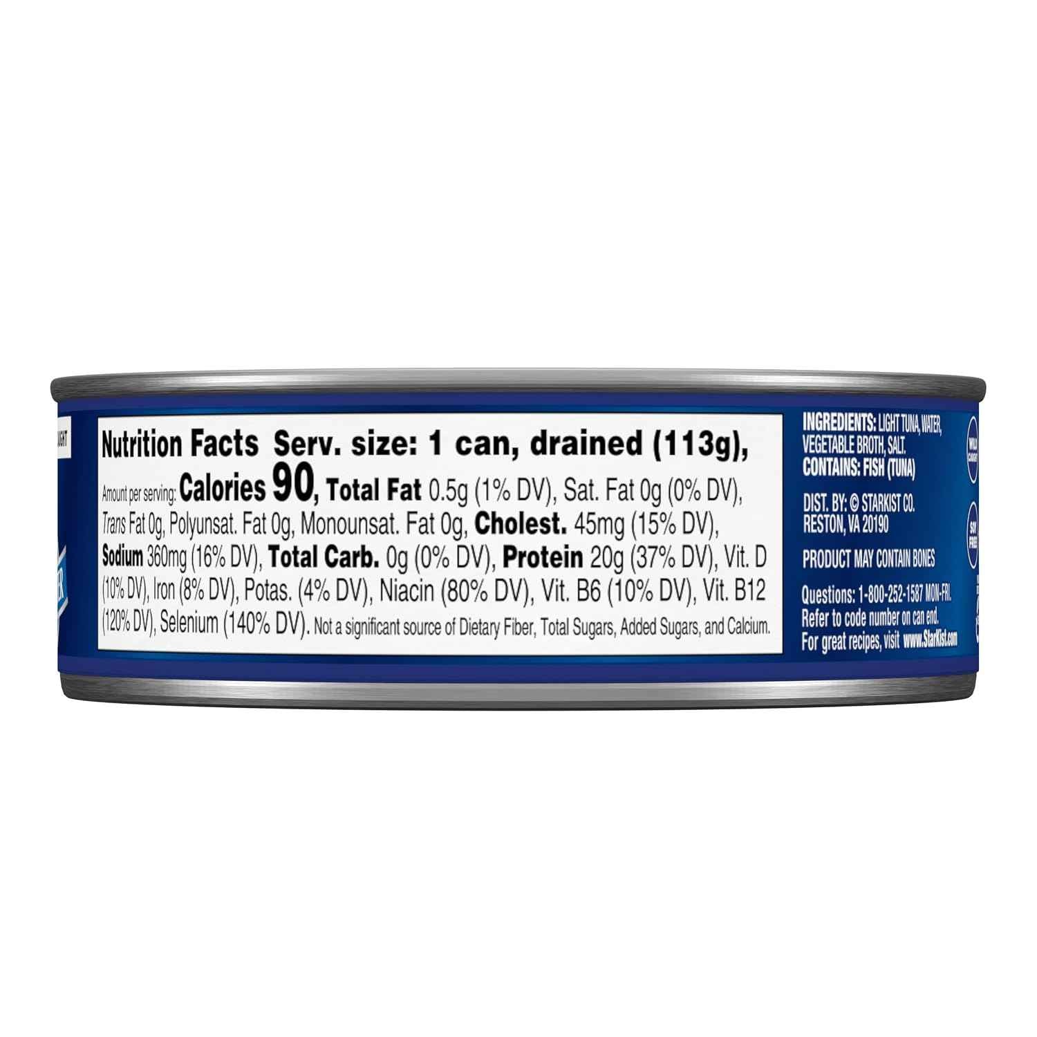 StarKist Chunk Light Tuna in Water, 5oz Canned Tuna, 48-Pack