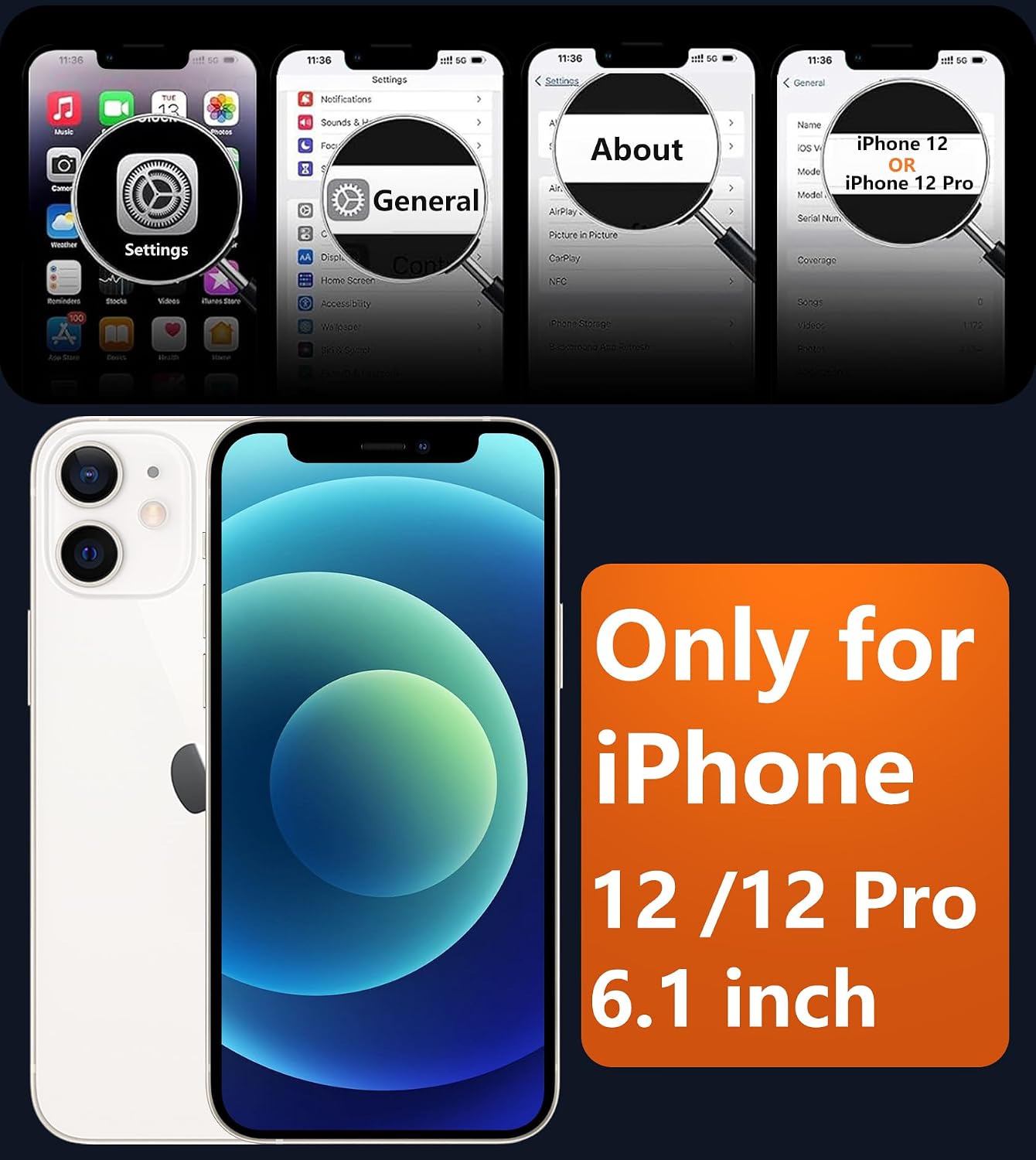 FNTCASE for iPhone 12/iPhone 12 Pro Case Purple: Fit for MagSafe