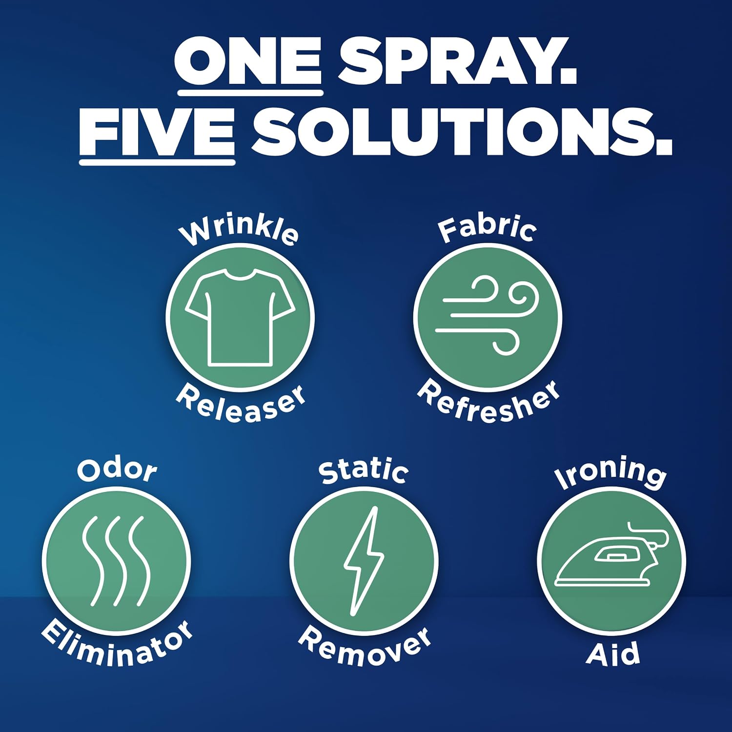 Downy Wrinkle Releaser Spray, All In One Formula, Removes Wrinkles, Static and Odor Eliminator, Crisp Linen Scent, 33.8 Fl Oz, Pack of 2 (Packaging May Vary)
