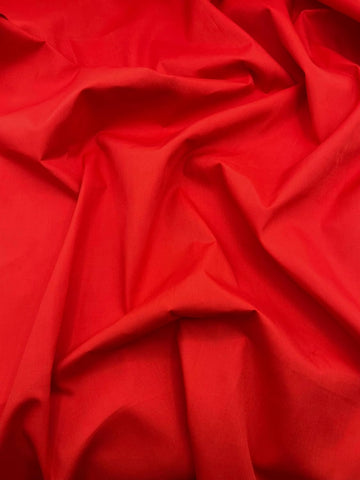 EOVEA - Cotton Polyester Fabric by The Yard – 60" Wide Broadcloth Fabric, Soft, Lightweight & Breathable Material for Lining, Curtains, Bedding, Skirts, Sewing Projects (Red, 5 Yard)