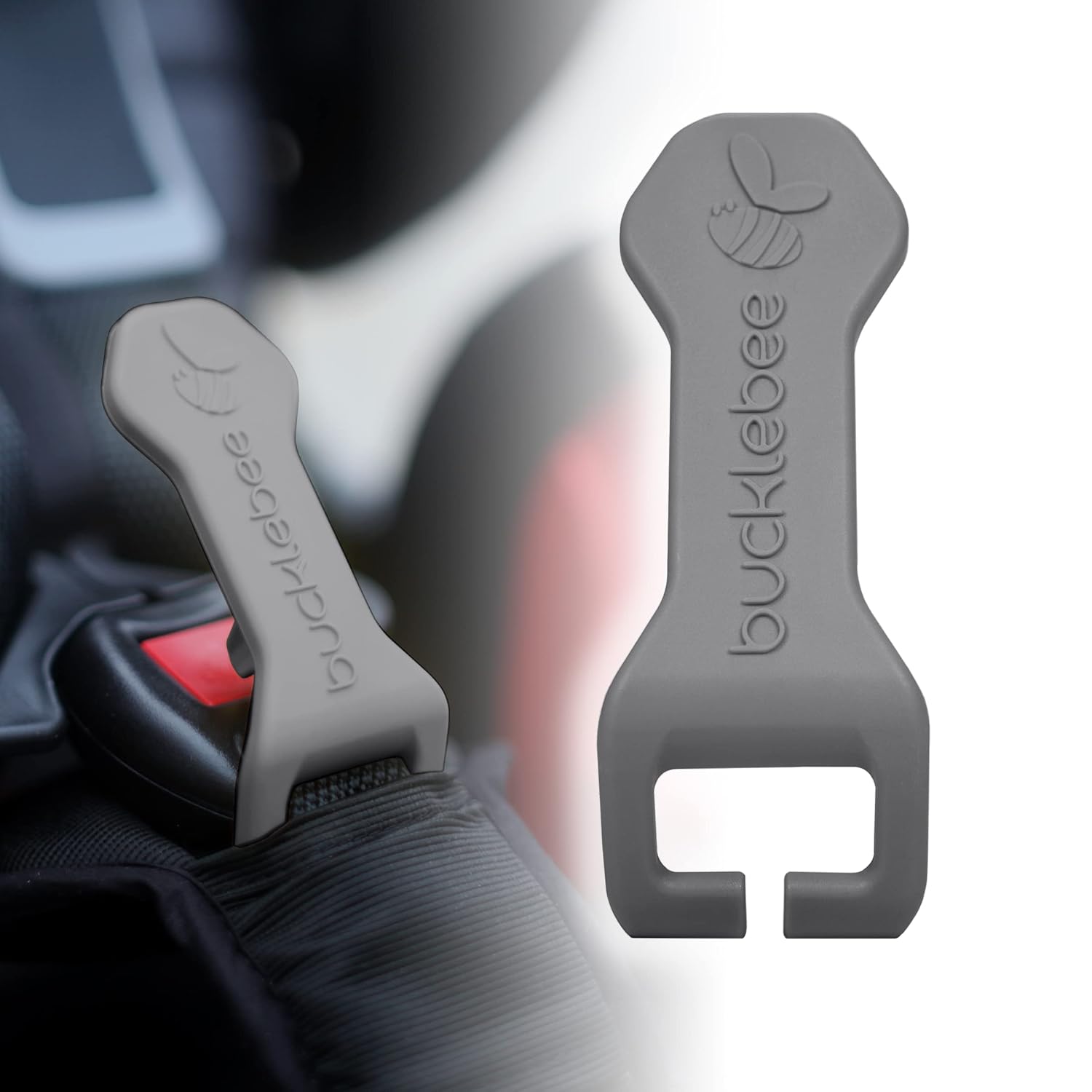 Bucklebee Easy Car Seat Buckle Release Aid for Children Unbuckle Car Seat Release Tool - Button Pusher - Opener for Nails - Buckle Release Tool (1 Pack Yellow)