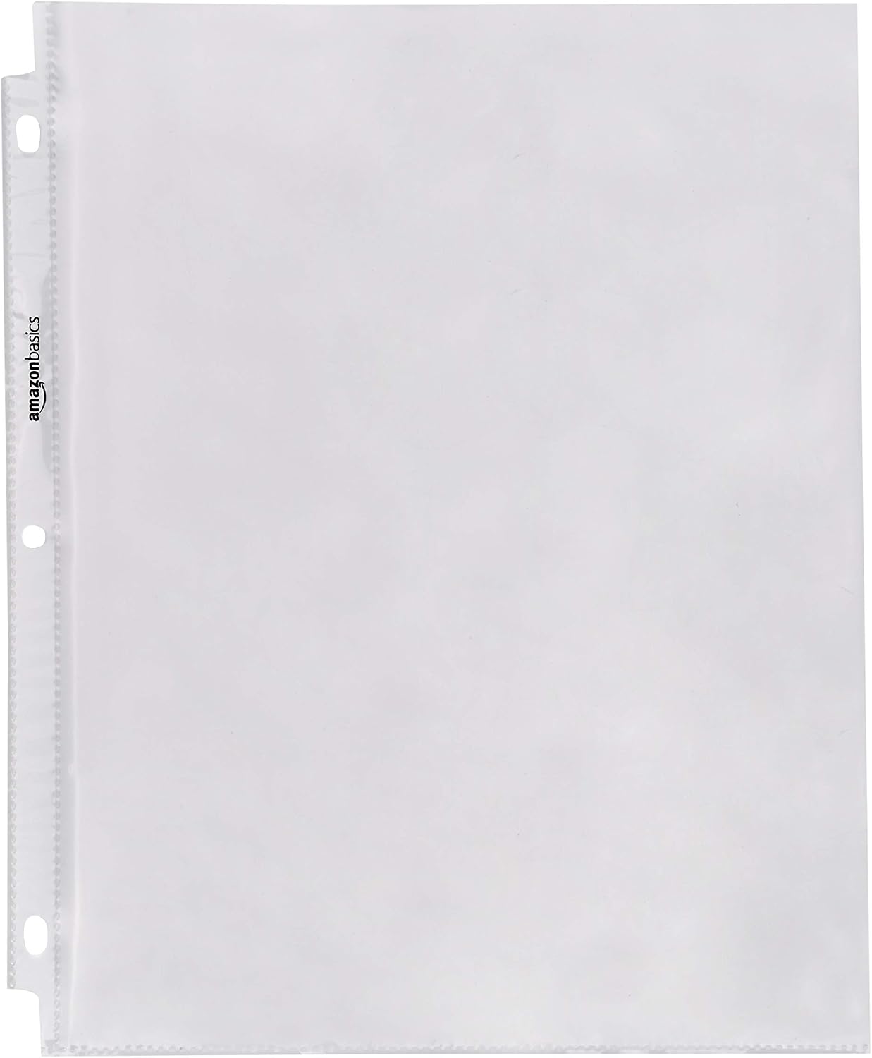 Amazon Basics Sheet Protectors for 3 Ring Binder, Lightweight, Acid-Free, Clear Plastic Sleeves, Letter Size, 8.5 x 11 Inch, 100-Pack
