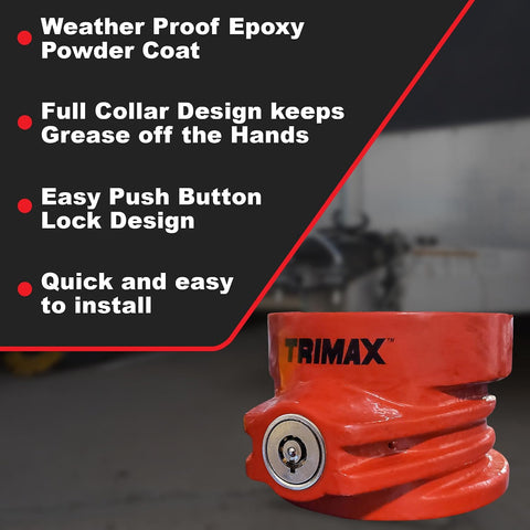 TRIMAX TFW80HD 5th Wheel King Pin Lock, Red