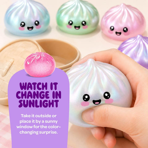 Glitter Dumpling Squishy Mystery Box - UV Color-Changing - Squishies Toys