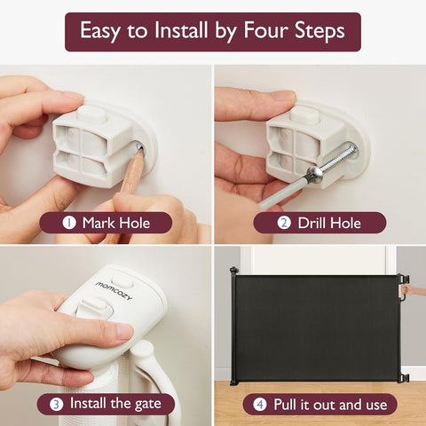 Momcozy Retractable Easy-to-Use Mesh Baby Gate