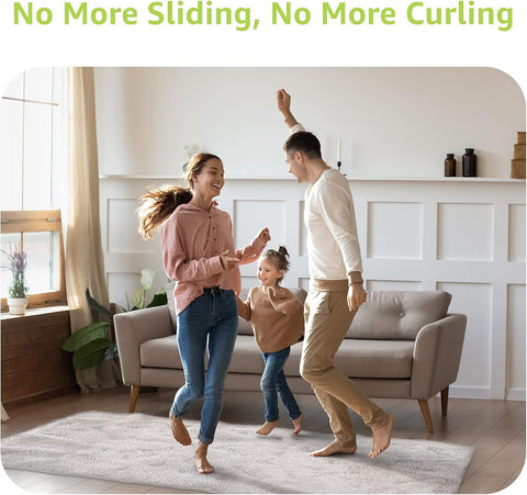 Rabenda Rug Tape Gripper for Hardwood Floors No Damage, 12 Pcs Carpet Tape