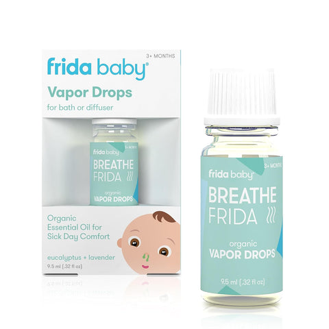 Frida Baby Breathefrida Vapor Bath Drops, Baby-Congestion Relief with Eucalyptus Essential Oil for Humidifier, Aromatherapy Oil Help Baby Breathe Easy (Pack of 3)