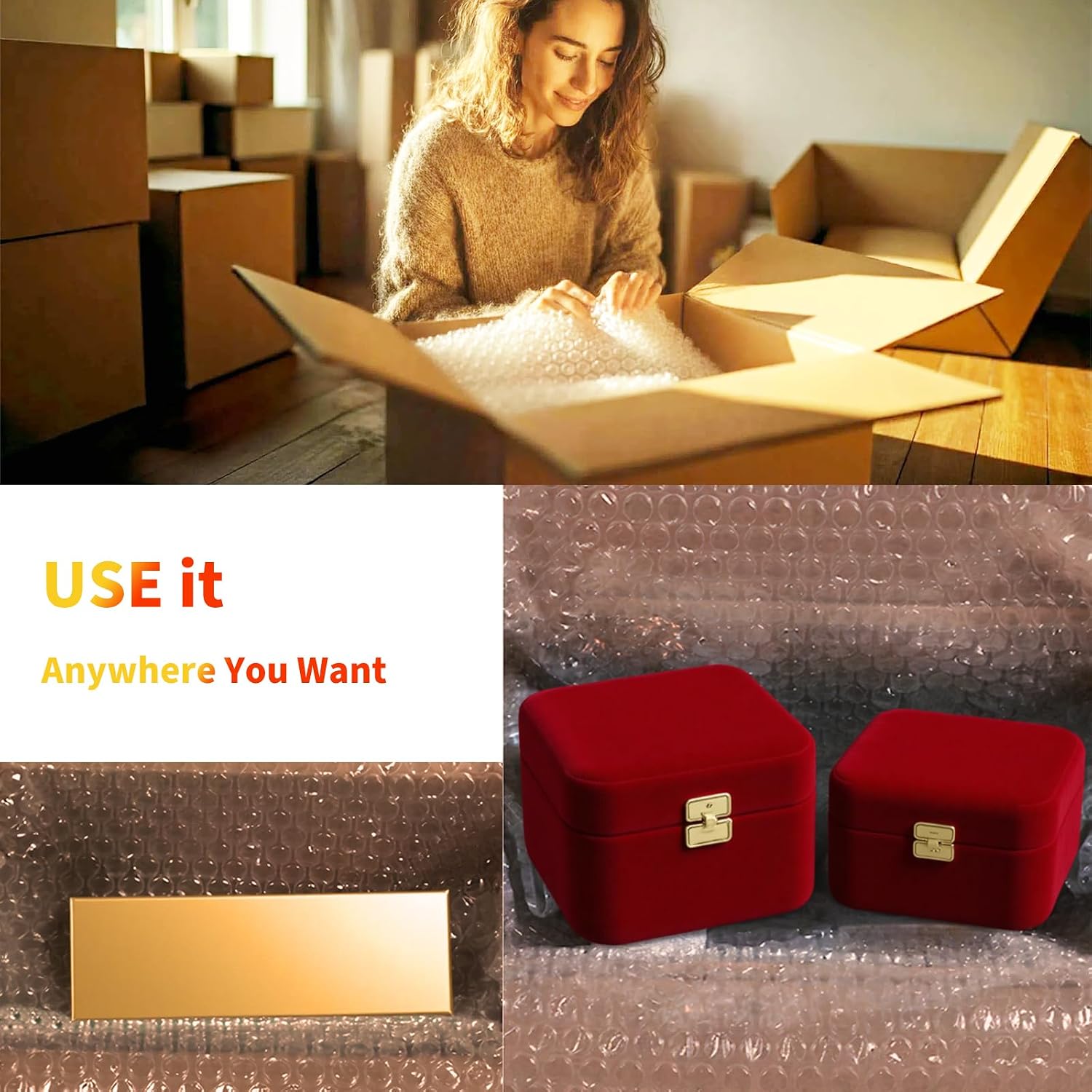 Bubble Cushioning Wrap 2 Pack 12 Inch x 72 ft Total Bubble Wrap for Packing，Moving Boxes and Shipping for Your Business，Perforated Every 12 in.Suitable for Filling Packaging Boxes.