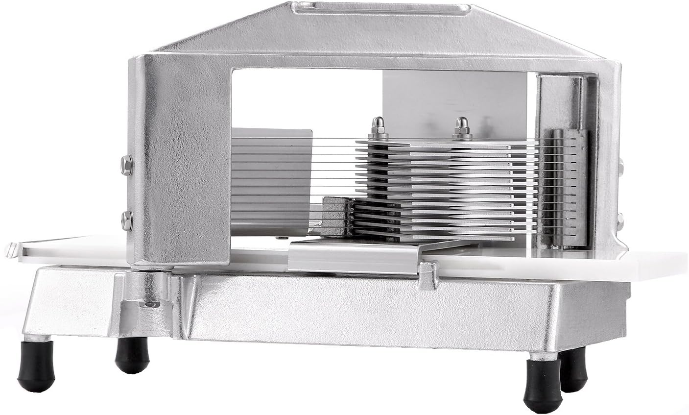 VEVOR Commercial Tomato Slicer 3/16 inch Heavy Duty Tomato Slicer Tomato Cutter with Built-in Cutting Board for Restaurant or Home Use (3/16 inch)