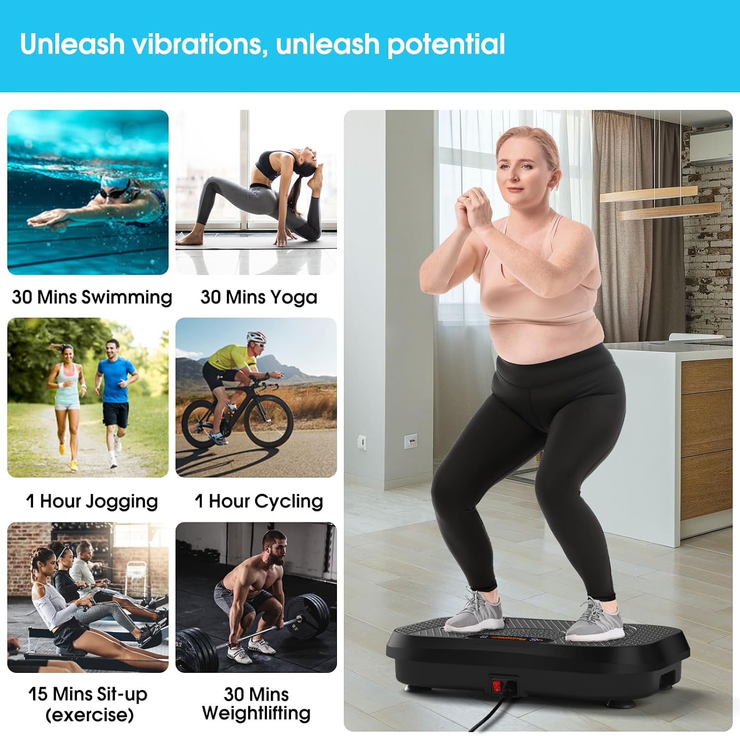 SoftGym Vibration Plate Exercise Machine for Lymphatic Drainage & Fitness