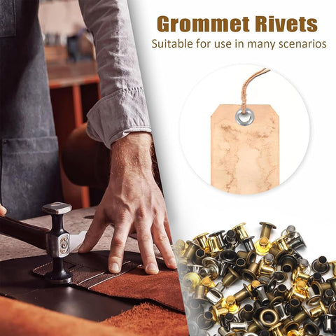 Litoexpe 800 Pcs 2mm Tiny Grommets Eyelets, Metal Grommet Kit Hole