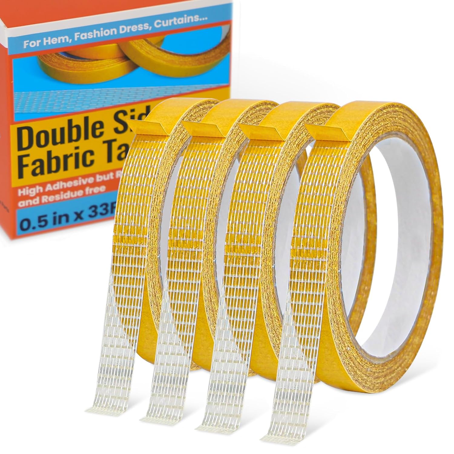 Double Sided Tape for Hemming Pants, Clothes, Jeans,Curtains, Fabric Tape