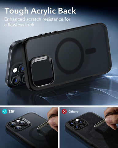 ESR for iPhone 16 Pro Max Case, Compatible with MagSafe, Shockproof Military-Grade Protection, Magnetic Phone Case for iPhone 16 Pro Max, Classic Hybrid Case (HaloLock), Frosted Black