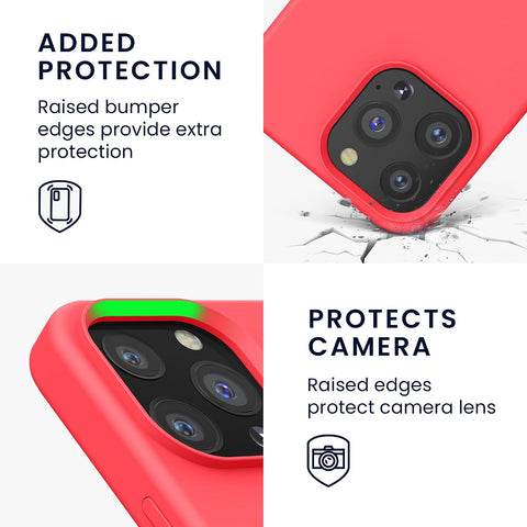 kwmobile Case Compatible with Apple iPhone 13 Pro Case - TPU Silicone Phone Cover with Soft Finish - Neon Coral
