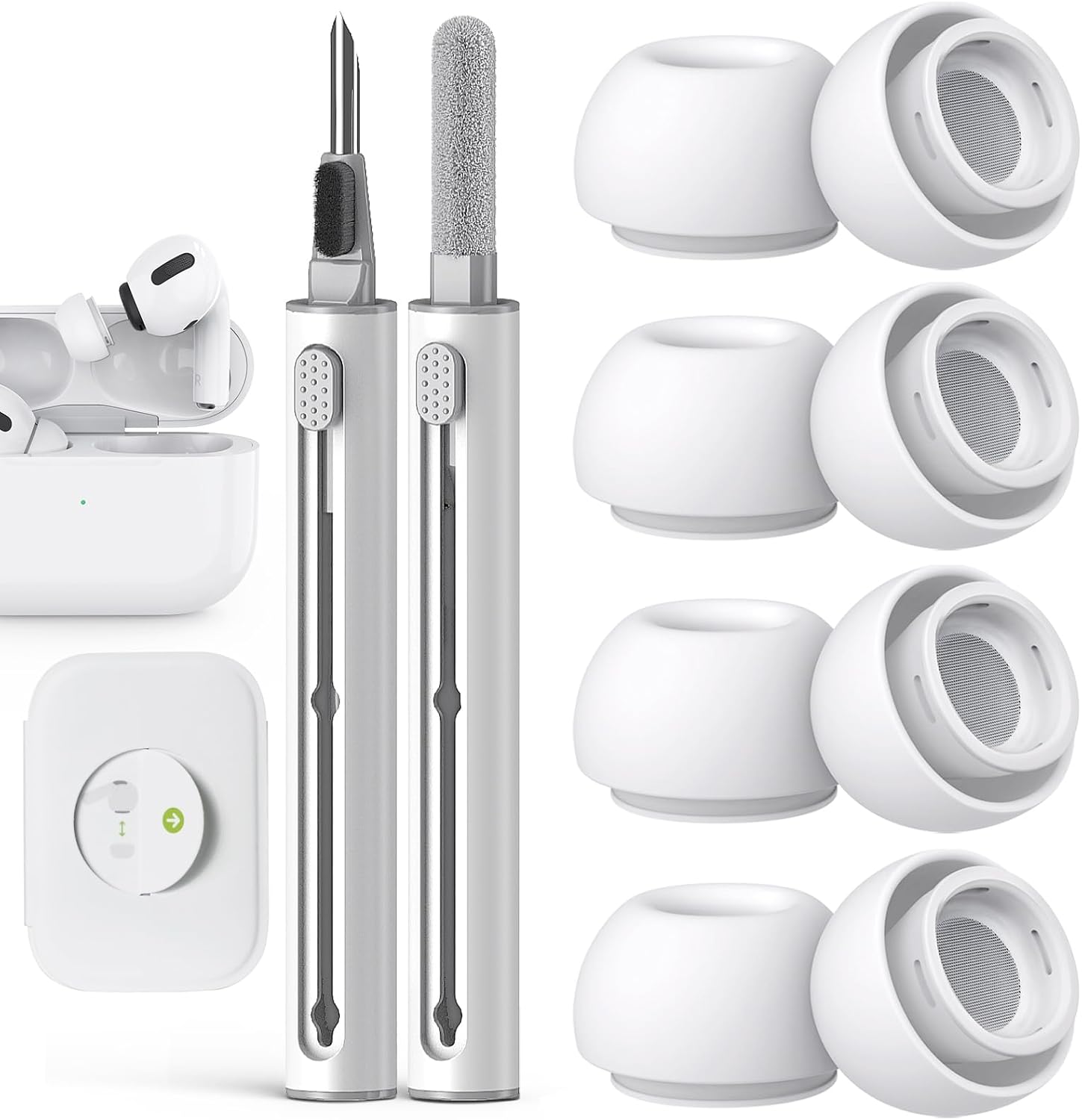 Pohgelan for AirPods Pro 2nd/1st Replacement Ear Tips(Medium)-Whiite