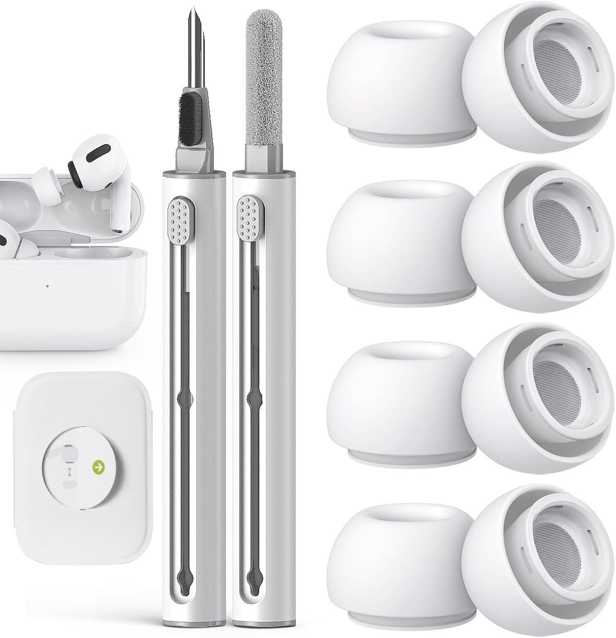 Pohgelan for AirPods Pro 2nd/1st Replacement Ear Tips(Medium)-Whiite