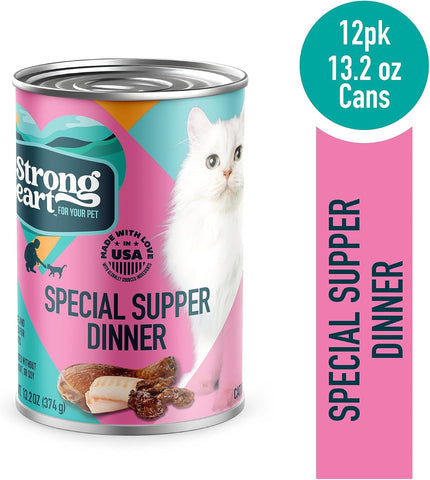 A Strong Heart Adult Cat Pate, Special Supper Dinner, 13.2oz, 12pk