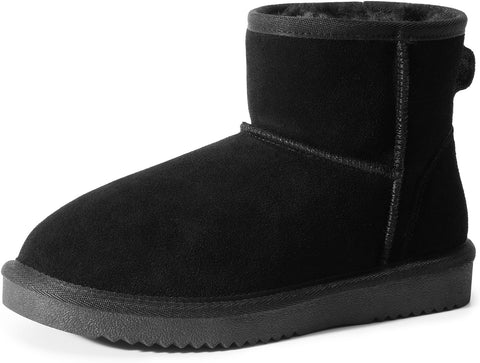 DREAM PAIRS Women's Genuine Suede Winter Mini Snow Boots