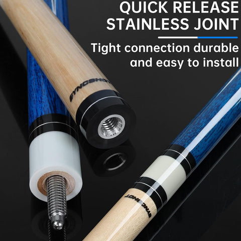 Pool Cue Set of 5, 58" Maple Wood Cue with Various Weights&Colors