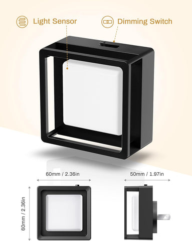 DORESshop LED Night Light,Night Lights Plug Into Wall [2 Pack],3000K