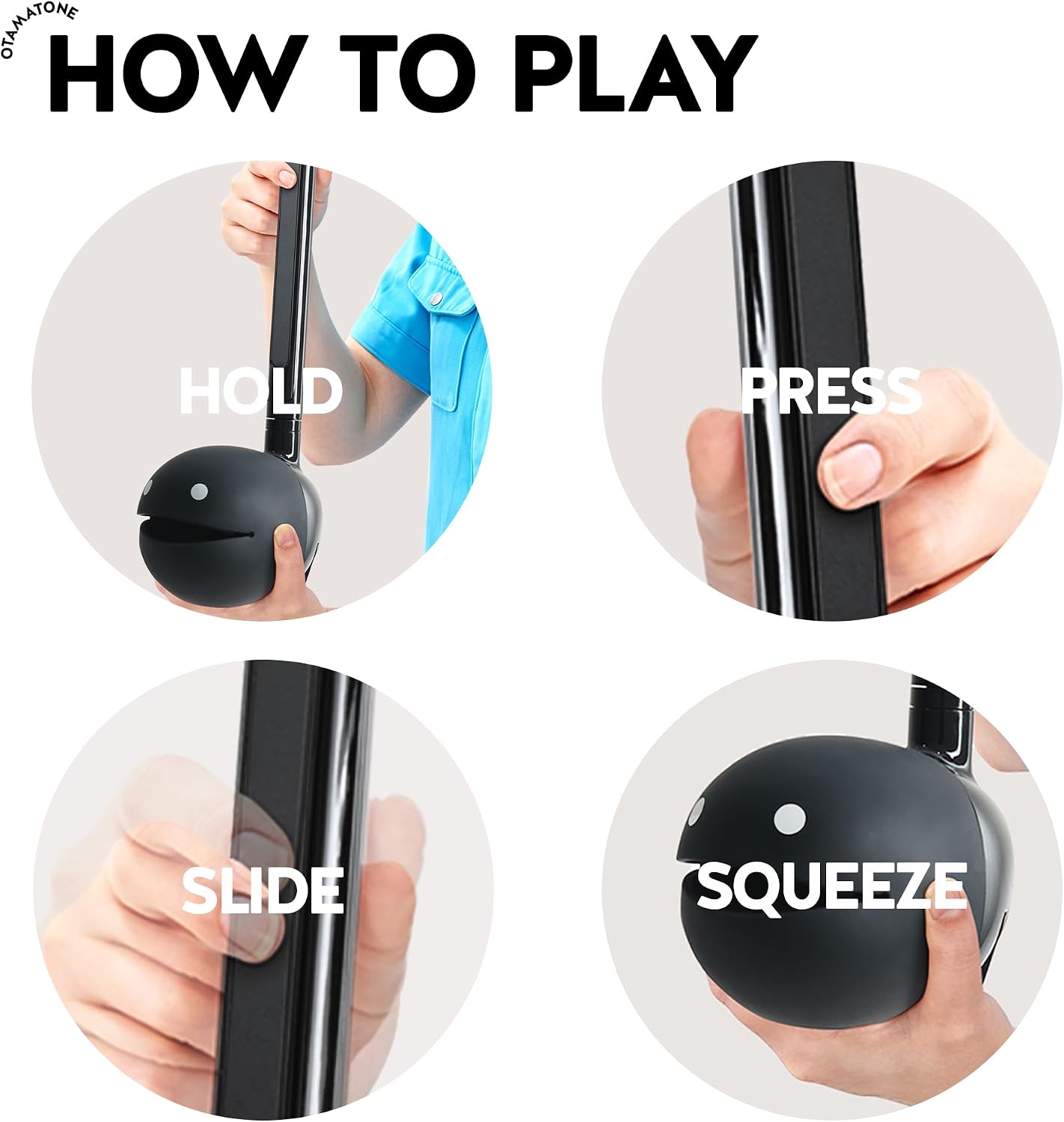Otamatone Deluxe Japanese Electronic Synthesizer Musical Instrument - Black