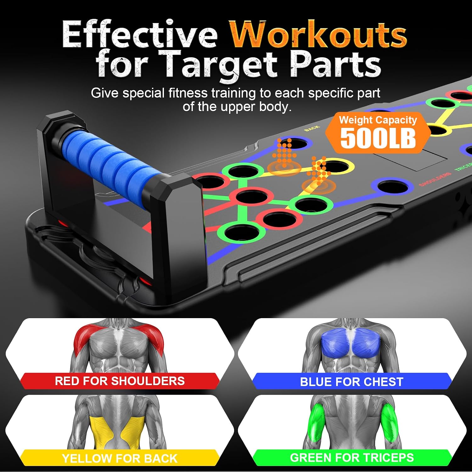 IUT Solid Push Up Board 15 in 1 Home Workout Equipment Multi-Functional Pushup Stands System Fitness Floor Chest Muscle Exercise Professional Equipment Burn Fat