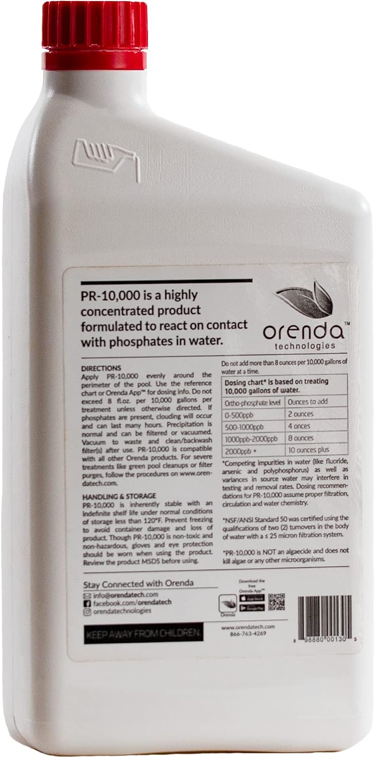 Orenda PR-10000-QT. Phosphate Remover Concentrate, 1-QT.