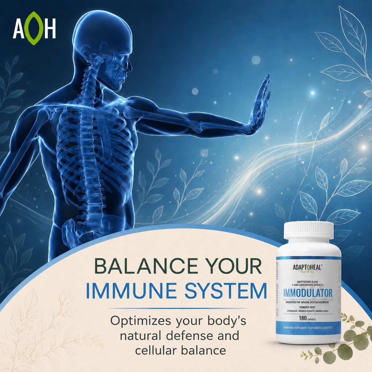 ADAPTOHEAL Immodulator Adrenal Support Supplements (180 Capsules)