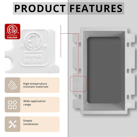 3-Gang BE3 Non-Metallic Electrical Power Outlet Box Extender