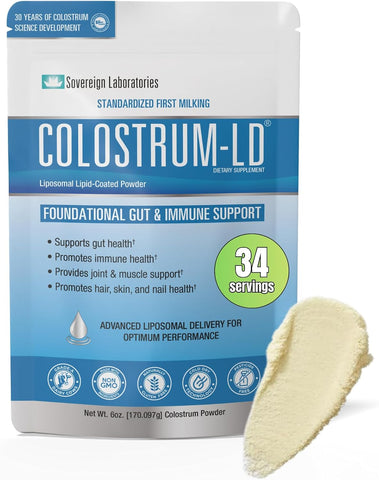 Sovereign Laboratories Colostrum-LD Powder, Liposomal, Unflavored, 6 oz