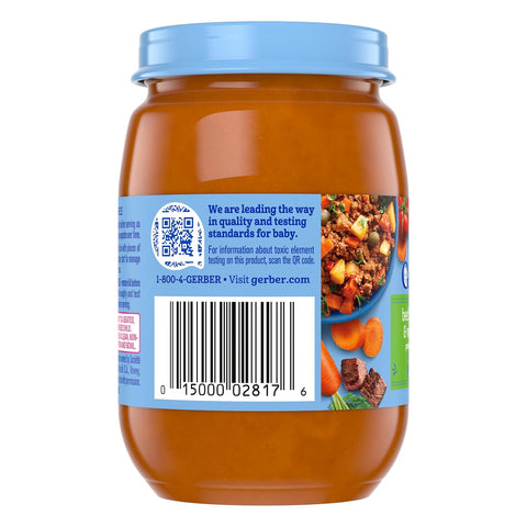 Gerber Stage 3 Beef, Potatoes, Vegetables Baby Food, 6 Oz, 12 Pack