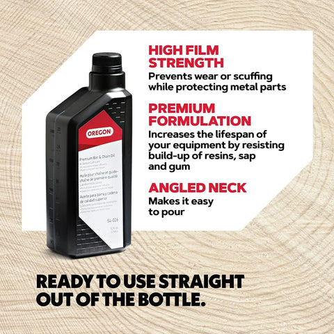 Oregon Premium Bar & Chain Oil, 1 Quart Bottle (32 fl.oz / 946 ml)