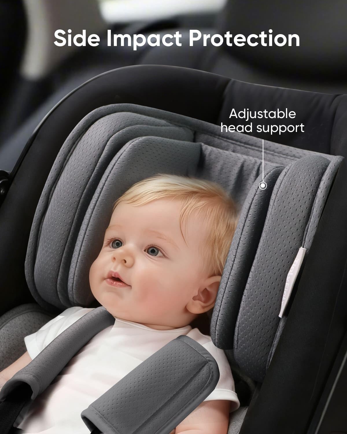 TinlyFinly Infant Car seat Insert, for Preemie Newborn Infant, Gray