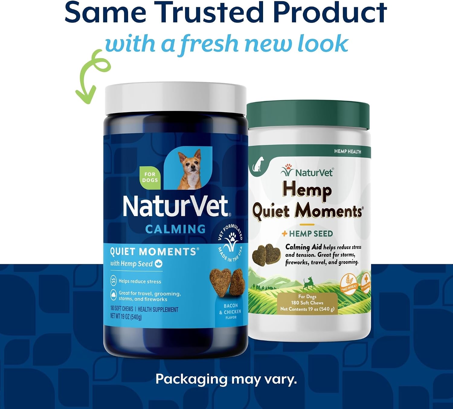 NaturVet Quiet Moments Calming Plus Hemp Dog Supplement - 180 Soft Chews