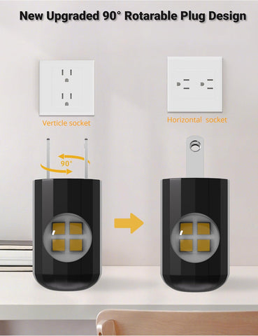 TSEXES Plug-in LED Night Lights with Dusk to Dawn Sensor,100LM,2700K,6 Pack