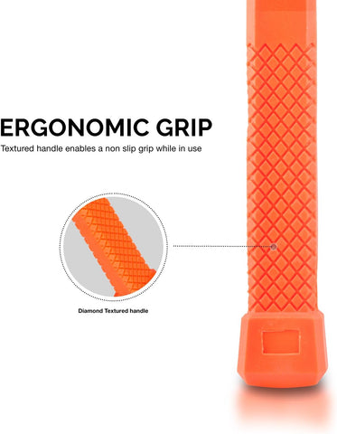 Neiko 02846A 1 LB Dead Blow Hammer, Neon Orange I Unibody Molded | Checkered Grip | Spark and Rebound Resistant