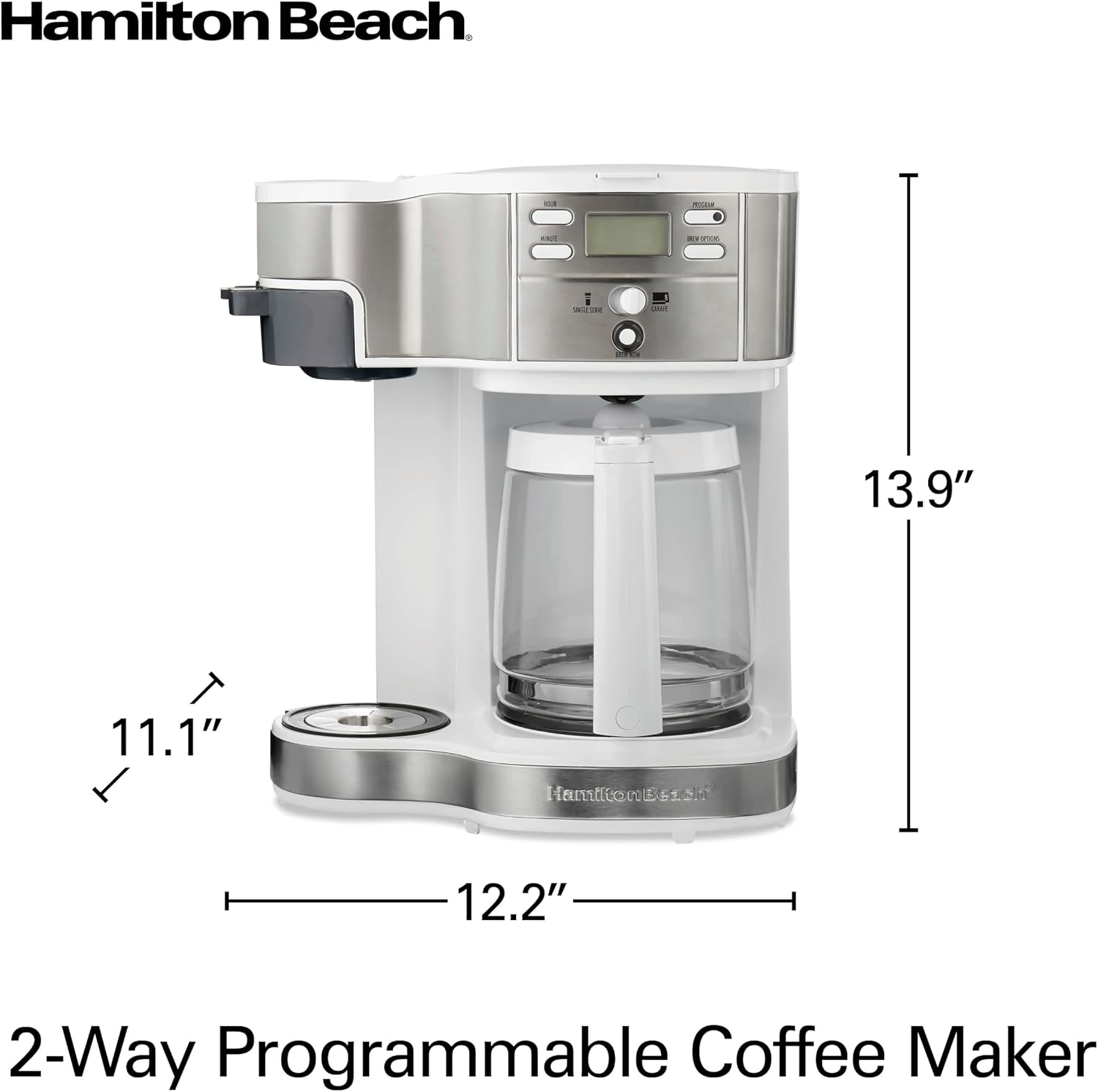 Hamilton Beach 2-Way Programmable Coffee Maker & Single Serve Coffee Maker