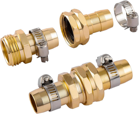 Garden Hose Repair Connector Kit, Fit for 3/4" or 5/8" Garden Hose Fitting