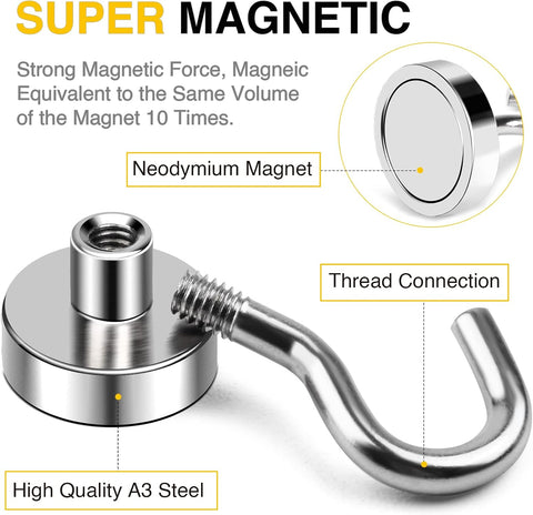 DIYMAG Magnetic Hooks 15pcs 30lbs Cruise Essentials 2026 Magnet Hook
