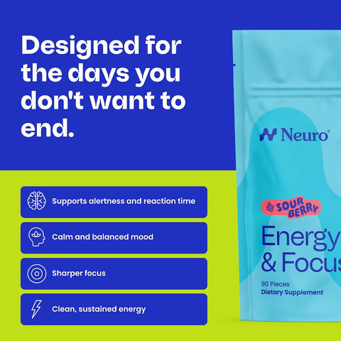 Neuro Energy & Focus Mints, Sour Berry, 90 Count