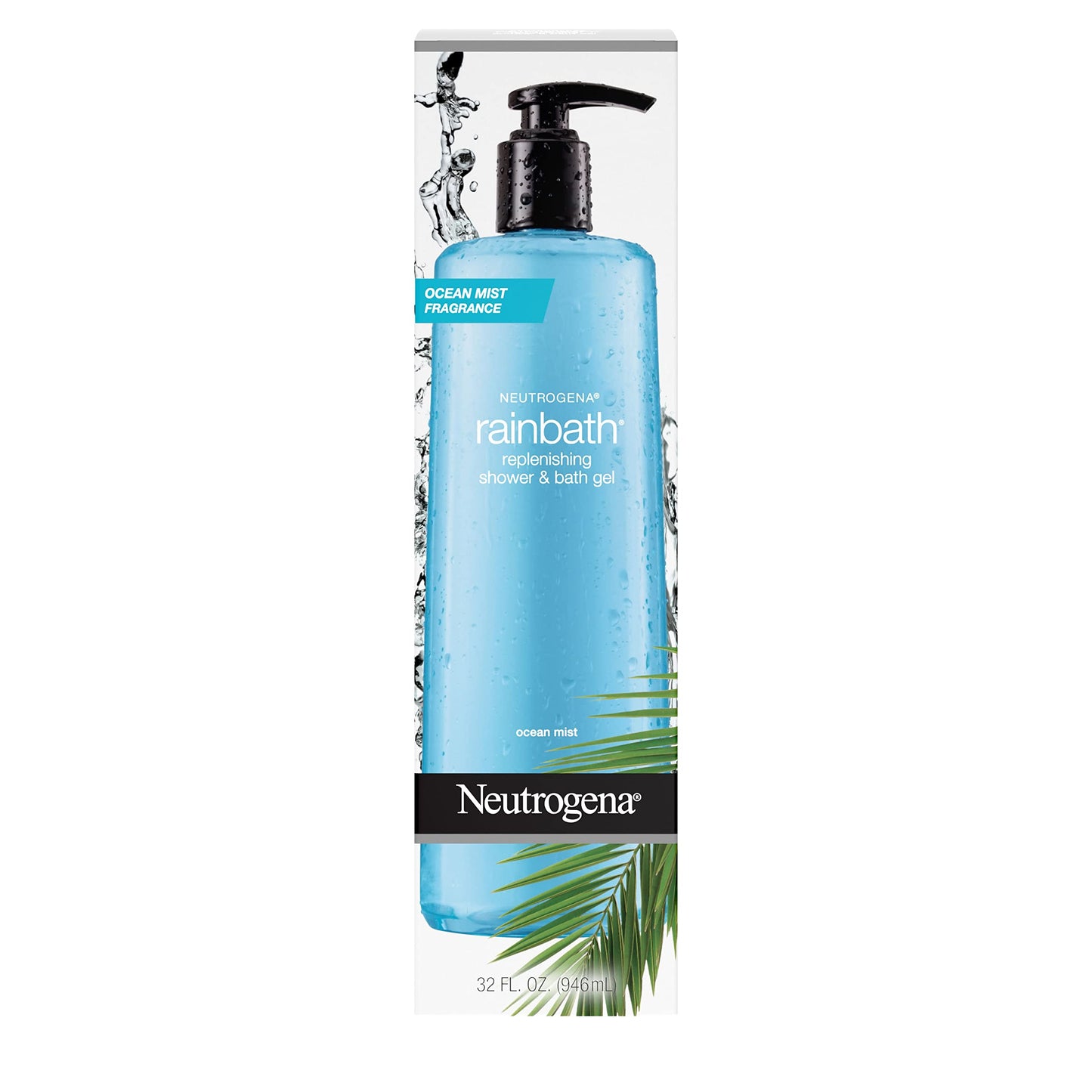 Neutrogena Rainbath Body Wash, Refreshing, Moisturizing Daily Body Cleanser and Shaving Gel with Clean Rinsing Lather, Ocean Mist Scent, 32 fl. oz