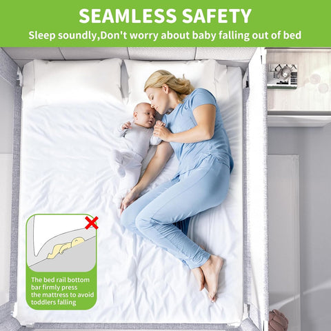 1-Piece Adjustable Height Baby Bed Rail, Kids Safety Guard Rails for Twin Full Queen King Size (1 Side:82.7")