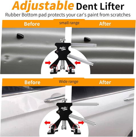Super PDR 169PCS Dent Puller Kit Paintless Removal Set with 100W Glue Gun and Slide Hammer - for Repairing Car Dents Hail Damage and Door Dings on Auto Body Surface Washing Machine Fridge