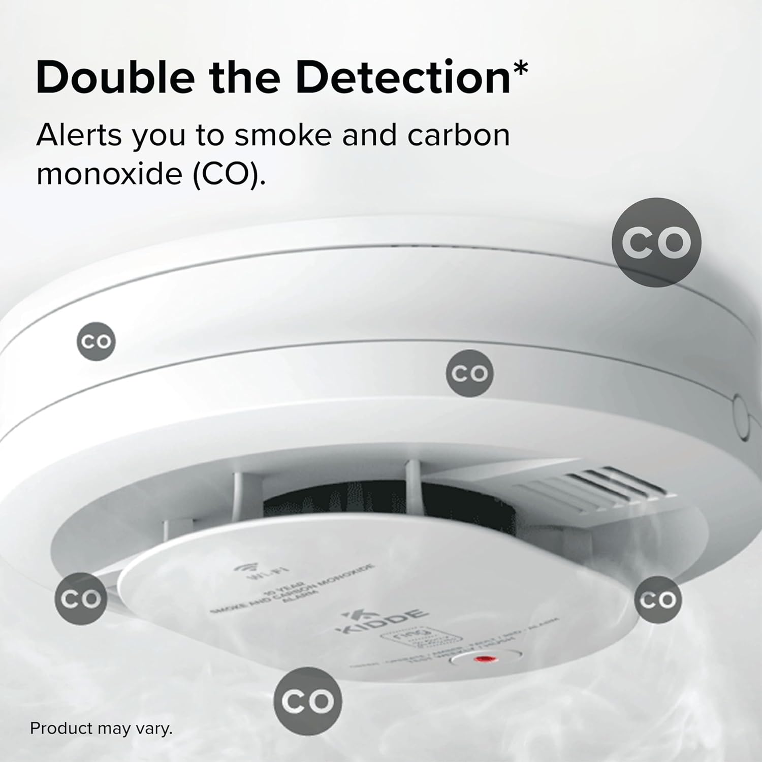 Kidde Smart Smoke & CO Detector with Ring, AA Battery, RGCUDR-RW