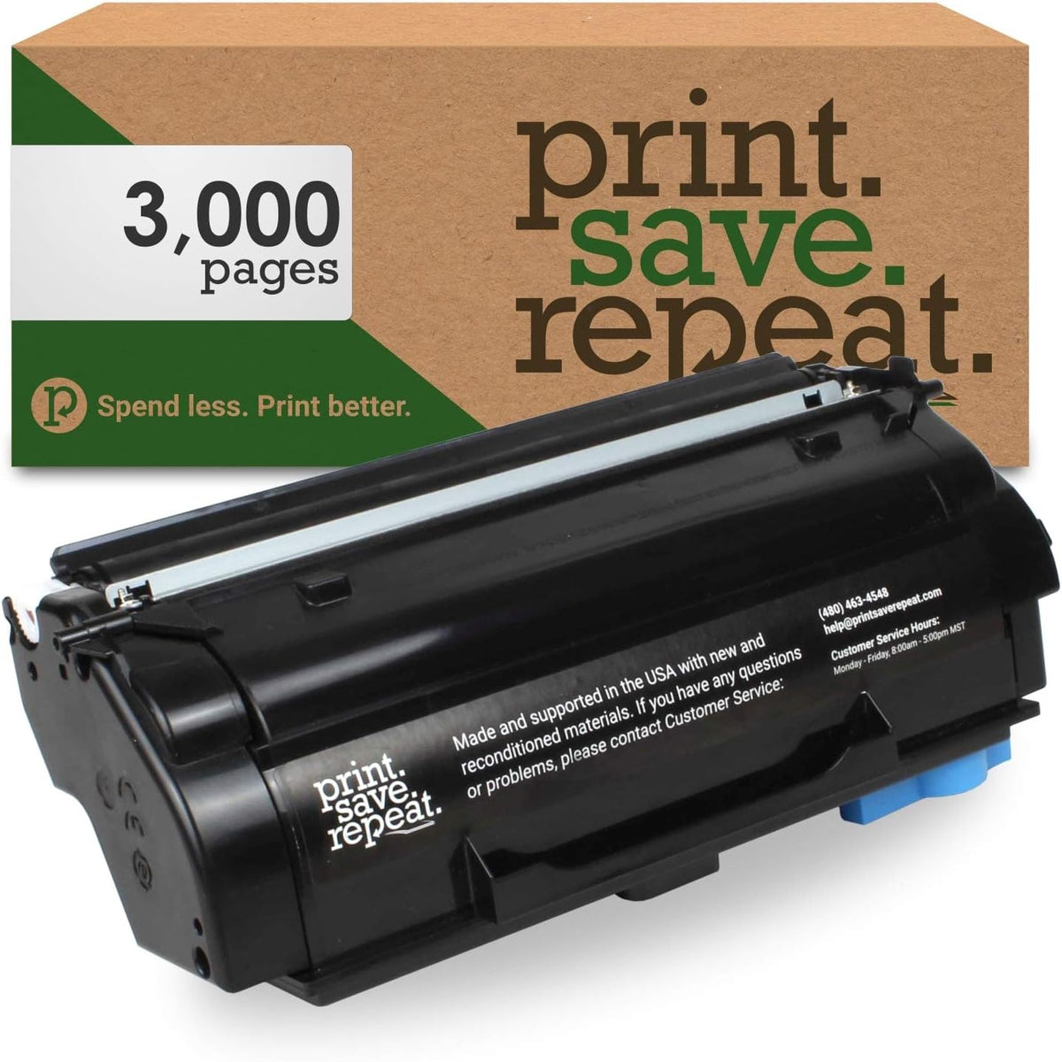 Print.Save.Repeat. Lexmark B341H00 High Yield Remanufactured Toner Cartridge for B3340, B3442, MB3442 Laser Printer [3,000 Pages]