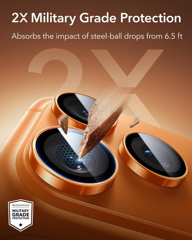 ESR for iPhone 17 Pro Max/17 Pro Camera Lens Protector, 1 Pack, Orange