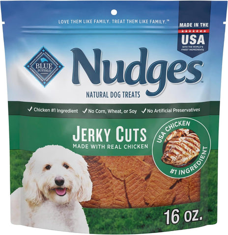 Blue Buffalo Nudges Jerky Cuts Chicken Dog Treats, 16 oz