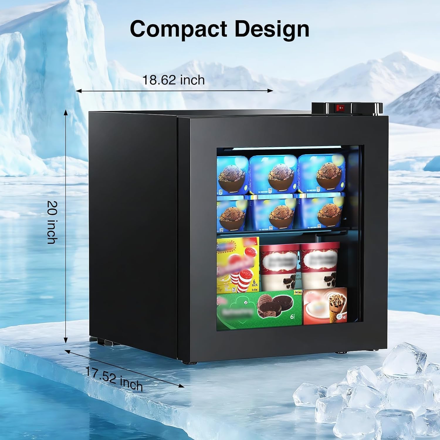 Electactic 1.1 Cu.ft Mini Upright Freezer Compact Freezer (‑0.4℉ ~ 14℉)
